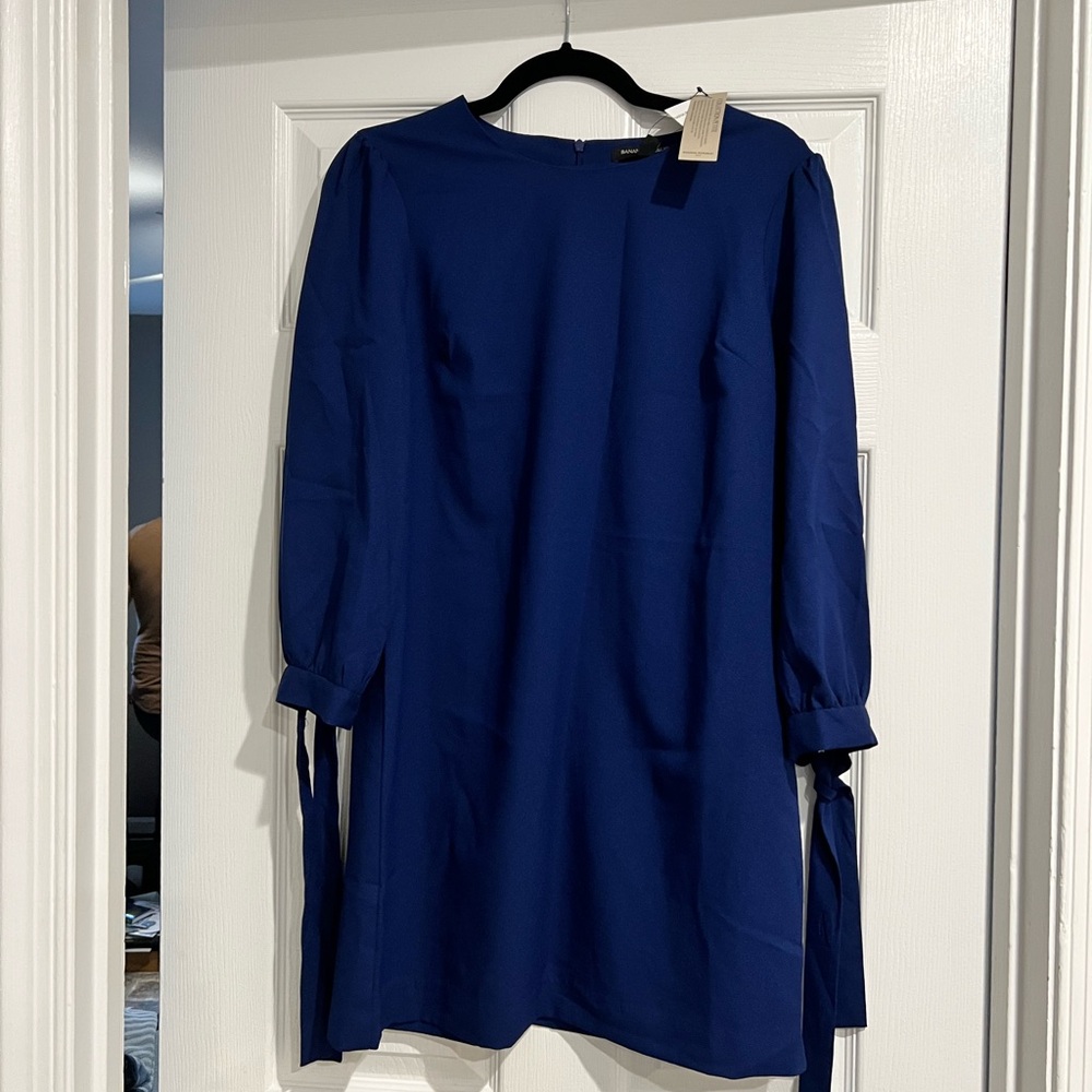 Banana Republic Cobalt Blue Long Sleeve Dress